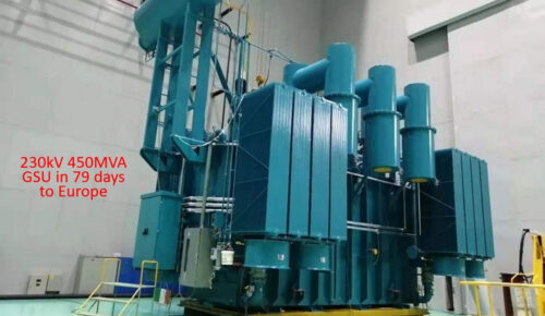 July 15 2021. JSHP designed, built,and tested this 230kV 460MVA GSU transformer in 79 days and ready to ship to Europe. JSHP ships out about 2 units per DAY in past 10 years. Featured Image