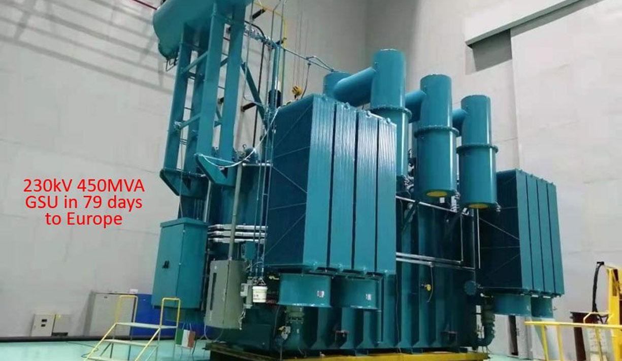 July 15 2021. JSHP designed, built,and tested this 230kV 460MVA GSU transformer in 79 days and ready to ship to Europe. JSHP ships out about 2 units per DAY in past 10 years. Featured Image